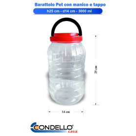 BARATTOLO PET 3000 ML CON TAPPO