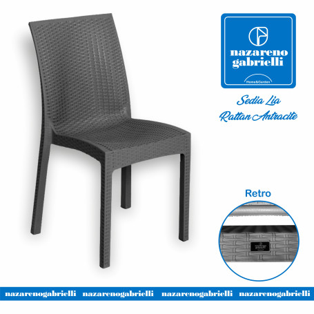 SEDIA RATTAN LIA ANTRACITE NG