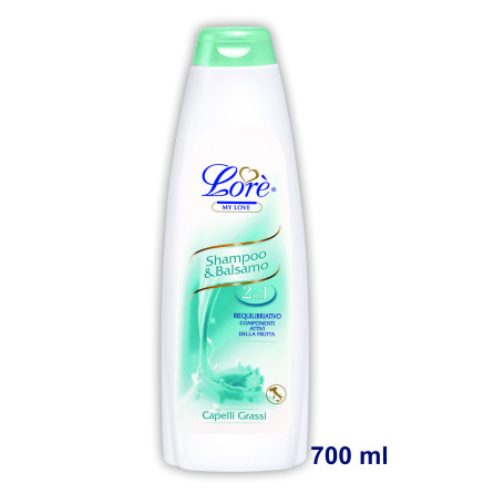 LORE' SH 700ML 2IN1 CAPELLI GRASSI