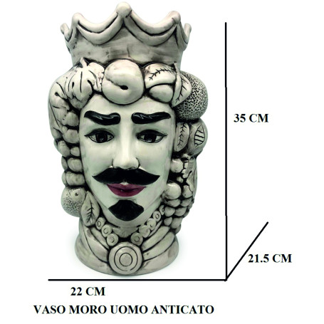 G.DI MARZO MORI VASO ANTIC. UOMO 35CM