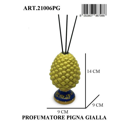 G.DI MARZO PIGNA PROFUMATORE GIALLO 14CM