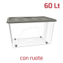 MULTIBOX STORAGE DUNE 60LT C/RUOTE COL.