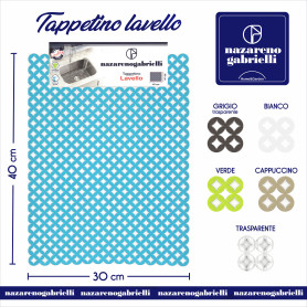 TAPPETO LAVELLO RETT.40X30CM COL.ASS. NG