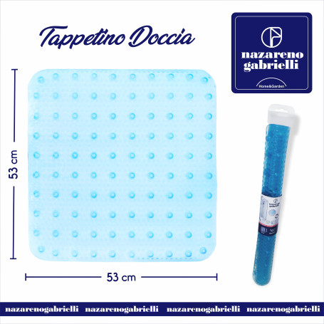 TAPPETO DOCCIA 53X53CM AZZURRO NG