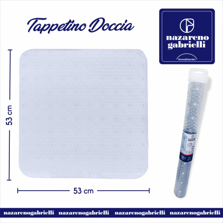 TAPPETO DOCCIA 53X53CM TRASPARENTE NG