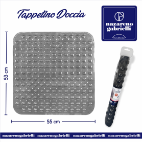 TAPPETO DOCCIA 55X53CM GRIGIO TRASP. NG