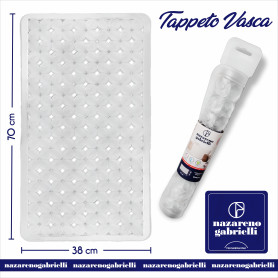 TAPPETO BAGNO RETT.70X38CM TRASPAR.NG