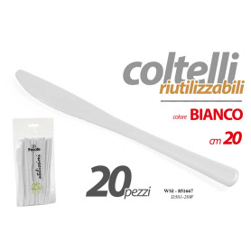 20 COLTELLI MONOUSO.BIANCO