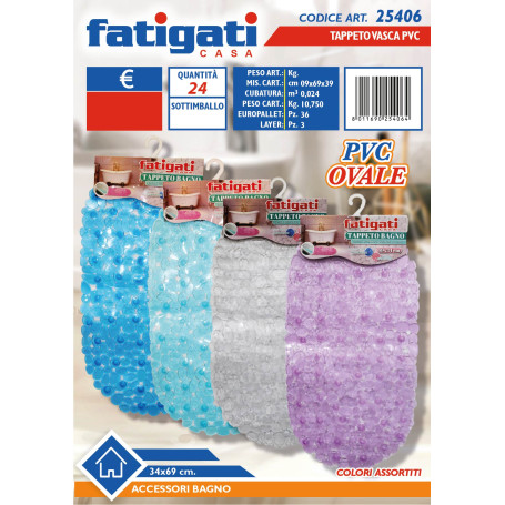 TAPPETO BAGNO PVC 34X69CM