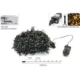MINILUCCIOLE 1400LED BIANCO C/GIOCO LUCI