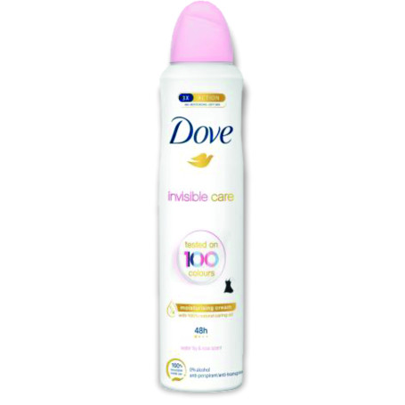 DOVE DEO SPRAY 250ML INVISIBLE CARE FLOR