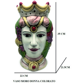 G.DI MARZO MORI VASO COL.DONNA 35CM