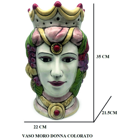 G.DI MARZO MORI VASO COL.DONNA 35CM