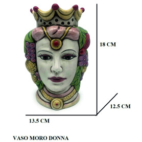 G.DI MARZO MORI VASO COL,DONNA 18CM