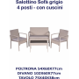 SALOTTINO 4P SOFA C/CUSC.GRIGIO