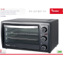 FORNO 35LT STATICO E VENTILATO NERO