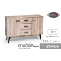 MOBILE LEGNO 3 CASSETTI ARES 120X38X80