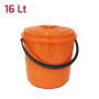 BIDONE C/COPERCHIO 16LT ARANCIO