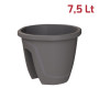 VASO RINGHIERA TONDO FLORA D30CM GRIGIO