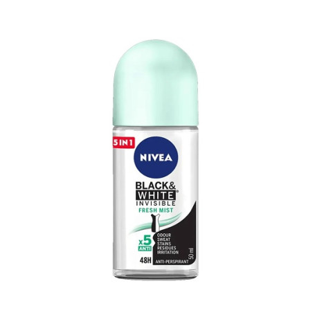 NIVEA DEO ROLL'ON 50ML B & W FRESH-MIST