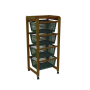 CARRELLO P/FRUTTA LEGNO NOCE 4 PIANI C/V