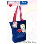 SHOPPER ANGEL CAT SUGAR 28X32CM VELLUTO