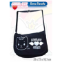 BORSA ANGEL CAT SUGAR 34X24CM NERA