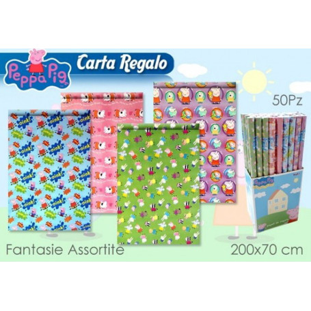 CARTA REGALO A ROTOLO PEPPA PIG 200X70CM