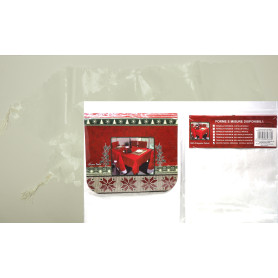 CORSIA NATALE 180X35CM BIANCO CON DEC.