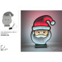 VISO BABBO NATALE LUMINOSO 3D 40CM