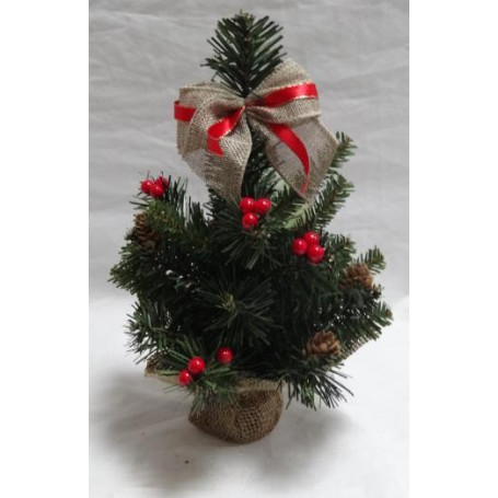 ALBERO NATALE H.30CM B.JUTA C/FIOCCO JUT
