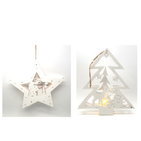 ALBERO/STELLA LEGNO BIANCHI C/INT.PAESAG