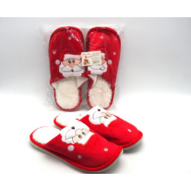 PANTOFOLE ROSSE BABBO NATALE 2PZ