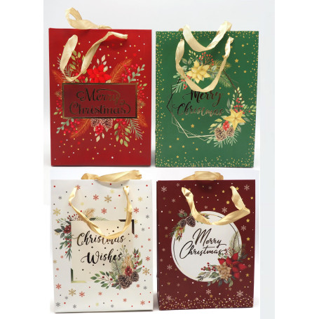 BORSA CARTA H.42X30X12CM DIS.NATALE