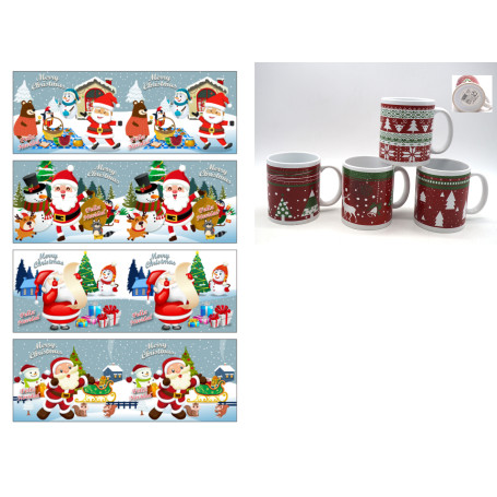 TAZZA MUG H.9.5 D.8/12CM NATALE ASS.