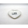 PIATTO VETRO CUORE D.17CM BIANCO