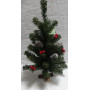 ALBERO NATALE H.50CM BASE LEGNO C/PIGNE