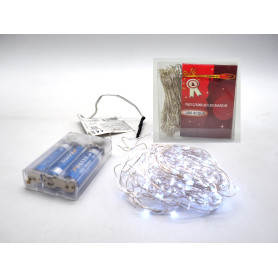 100 LUCI LED USO ACQUA LUCE BIANCA (BATT