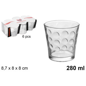 BICCHIERI VETRO ACQUA SIENA 280ML