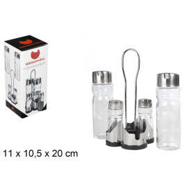 SET MENAGE VETRO E ACCIAIO