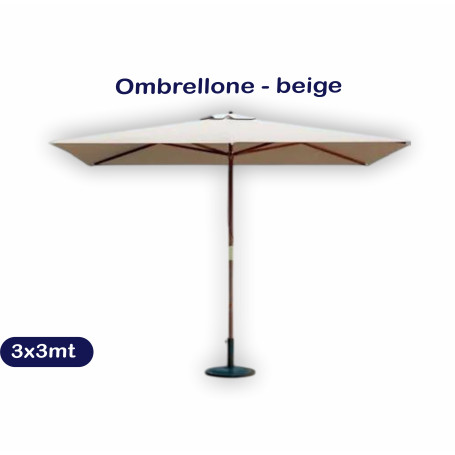 OMBRELLONE 3X3MT BEIGE