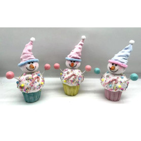 CUPCAKE PUPAZZO DI NEVE H22