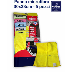 PANNO MICROFIBRA 30X38CM 5PZ