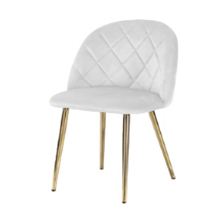 SEDIA VELLUTO "ISIDE" 51X55X79 BIANCO