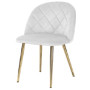 SEDIA VELLUTO "ISIDE" 51X55X79 BIANCO