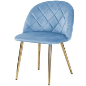 SEDIA VELLUTO "ISIDE" 51X55X79 AZZURRO