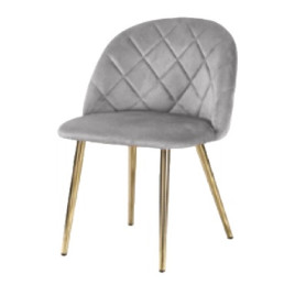 SEDIA VELLUTO "ISIDE" 51X55X79 GRIGIO
