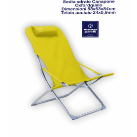 SEDIA SDRAIO CANAPONE OXF.GIALLO