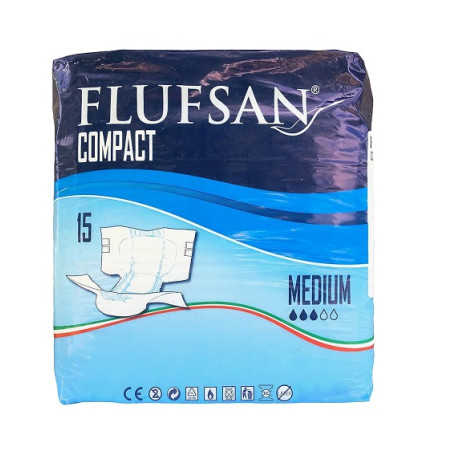FLUFSAN COMPACT ASSORB.ADULT PANTS M 15