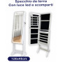 SPECCHIO P\GIOIELLI C/LUCE LED E SCOMPAR